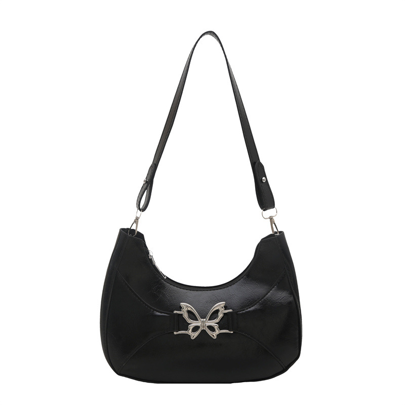High-end butterfly crescent moon women's bag 2025 Summer new style, stylish single-shoulder bag, trendy underarm bag Item Picture