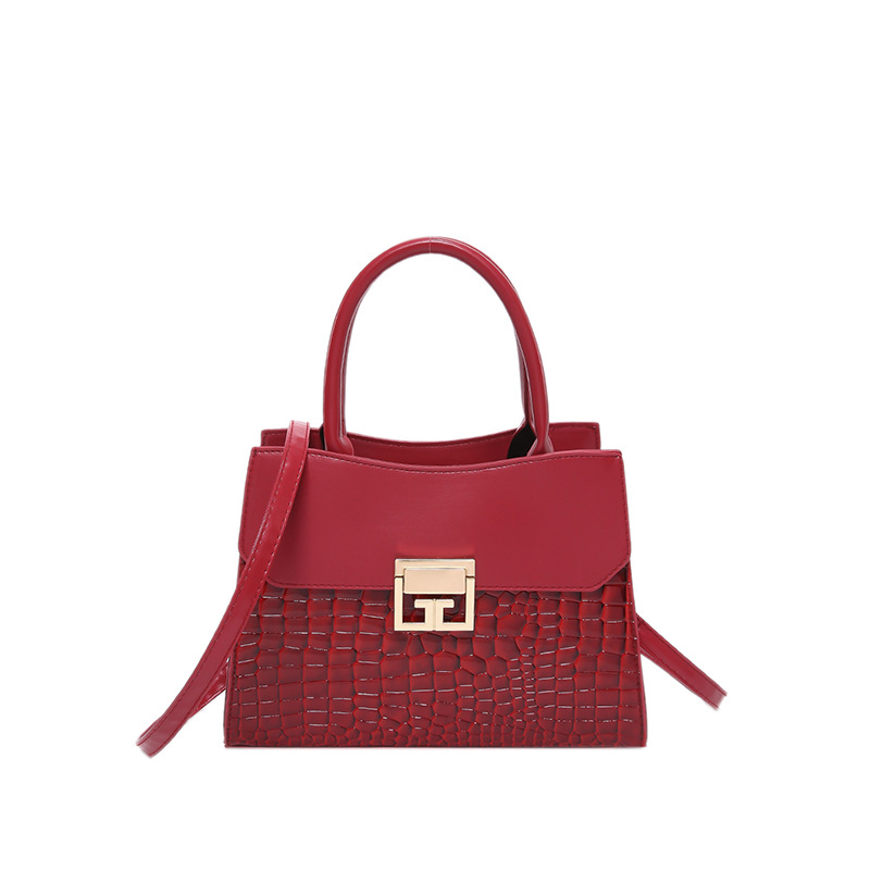 Fashionable and elegant patchwork bag for women, 2024 new style, high-end crocodile pattern handbag, quality commuting crossbody bag Item Picture