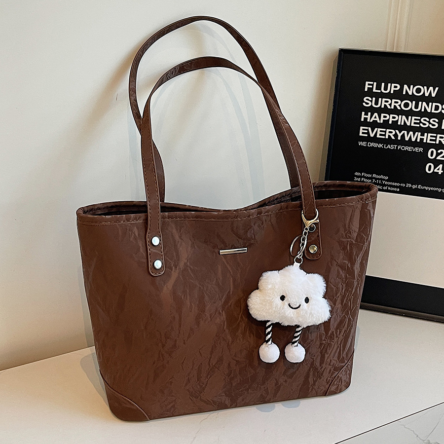 Tote Bag Women 2024 New large-capacity commuter bag, casual, trendy, versatile shoulder bag, high-end shopping bag full figure