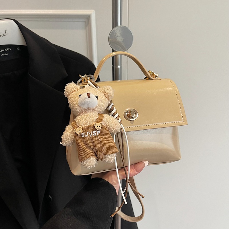 Urban simplicity, retro lock-lock small square bag, women's bag, messenger bag, high-end single-shoulder crossbody handbag details Picture