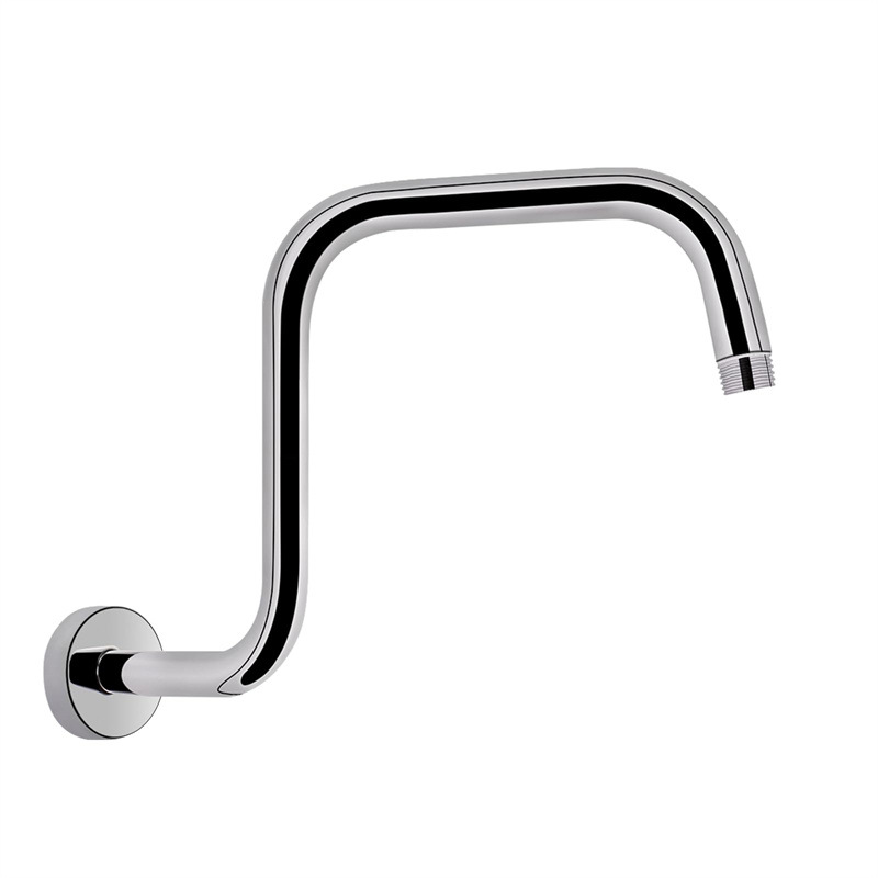 Cross-border 13-inch stainless steel wall-mounted pipe concealed showerhead accessories S-shaped large question mark pipe showerhead arm Amazon full figure