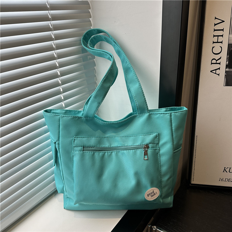 Lazy style large-capacity canvas bag for girls 2025 new fashion student computer bag for class, single-shoulder hand-held tote bag full figure