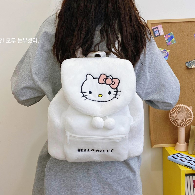 New cartoon kt cat plush bag, cute storage backpack, claw machine doll, exchange for a girlish class backpack Application Scenario