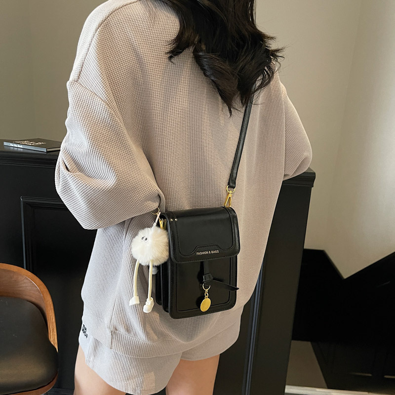 Simple and trendy single-shoulder small bag for women, 2025 new Korean-style fashionable patchwork phone bag, stylish crossbody small square bag Specification drawing