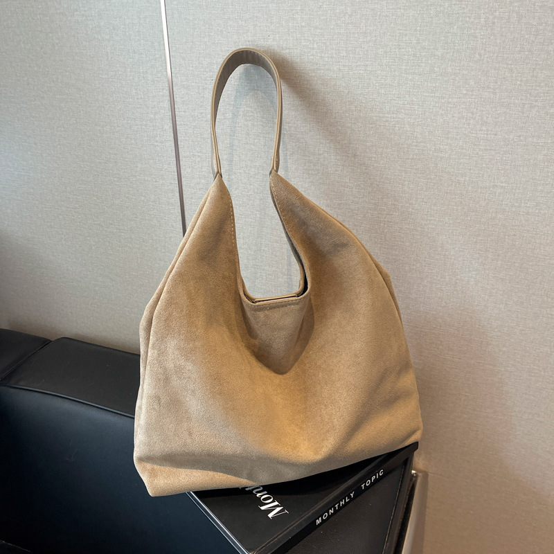 High-end, fashionable, retro matte tote bag for women 2024 new style, versatile for commuting and casual, single-shoulder underarm bag for mother and child Specification drawing