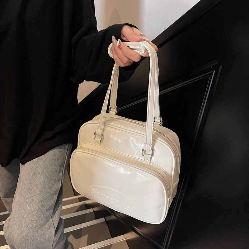 High-end backpack for women, 2025 new sweet and cool style, large-capacity college student backpack, Korean version single-shoulder underarm bag Specification drawing