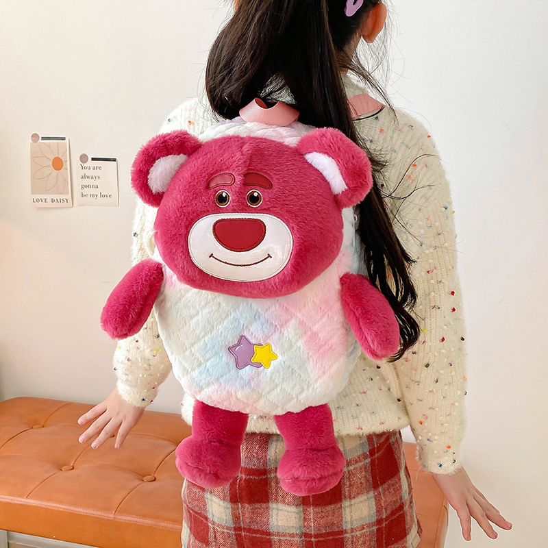 New 3D doll large backpack, Sanrio tie-dyed plush backpack, a gift for girls' hearts, factory direct sale Specification drawing