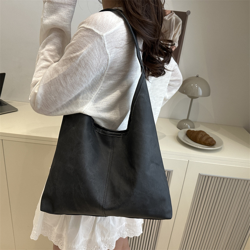 High-end retro large-capacity bag 2025 summer new women's bag, stylish and versatile single-shoulder bag, tote bucket bag Specification drawing
