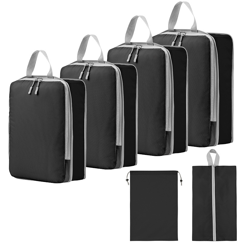 A six-piece set of multi-functional travel storage bags, compressible clothing sorting bags, portable luggage organizing and storage bags Application Scenario