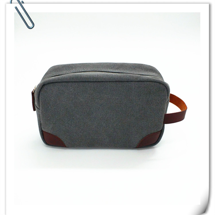 Canvas toiletry bag, toiletry bag storage PU with canvas men's toiletry bag, men's storage bag full figure