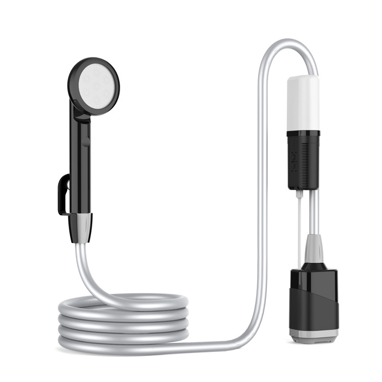 New portable shower head for foreign trade, electric outdoor camping, charging, bathing wonder, simple shower head set for home use Item Picture