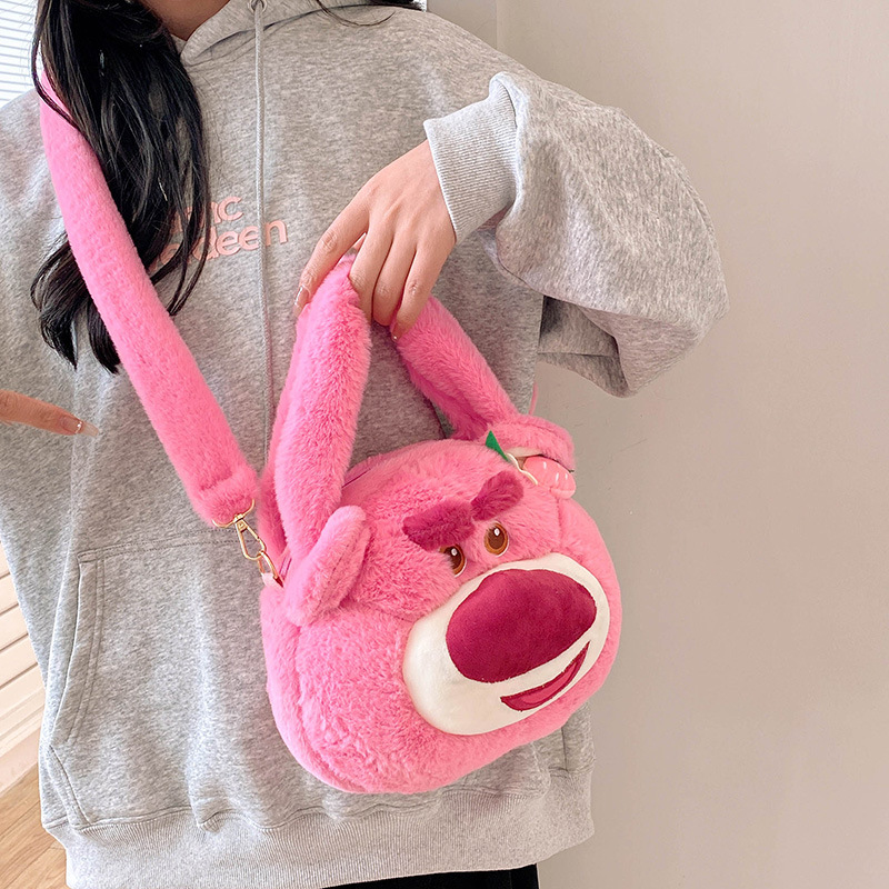 New Japanese-style cute and soft plush toy handbag with high appearance level. Direct sales from the manufacturer Specification drawing