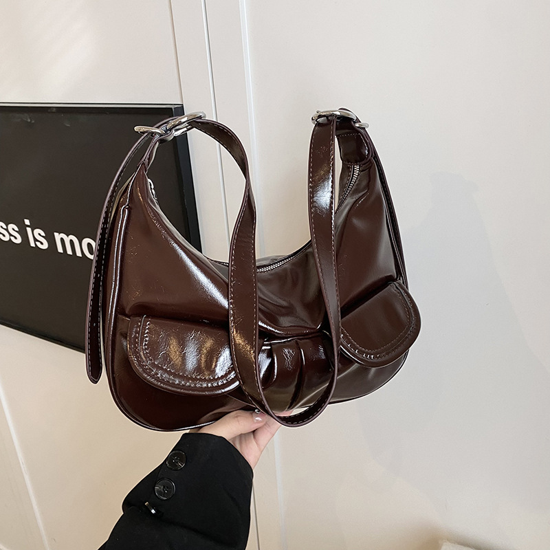 Maillard vintage underarm bag, single-shoulder bag, 2025 new style casual and versatile commuter women's bag, large capacity crossbody bag details Picture