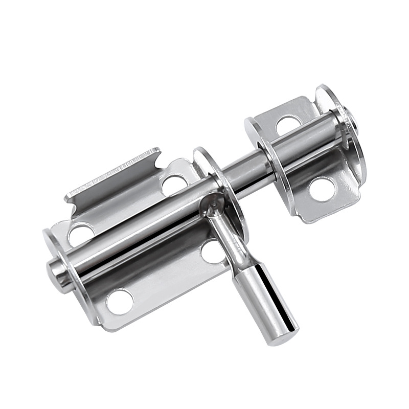 Pet cage latch, stainless steel left and right bidirectional door lock latch, warehouse door anti-theft hanging lock door, ox lock plate latch Item Picture