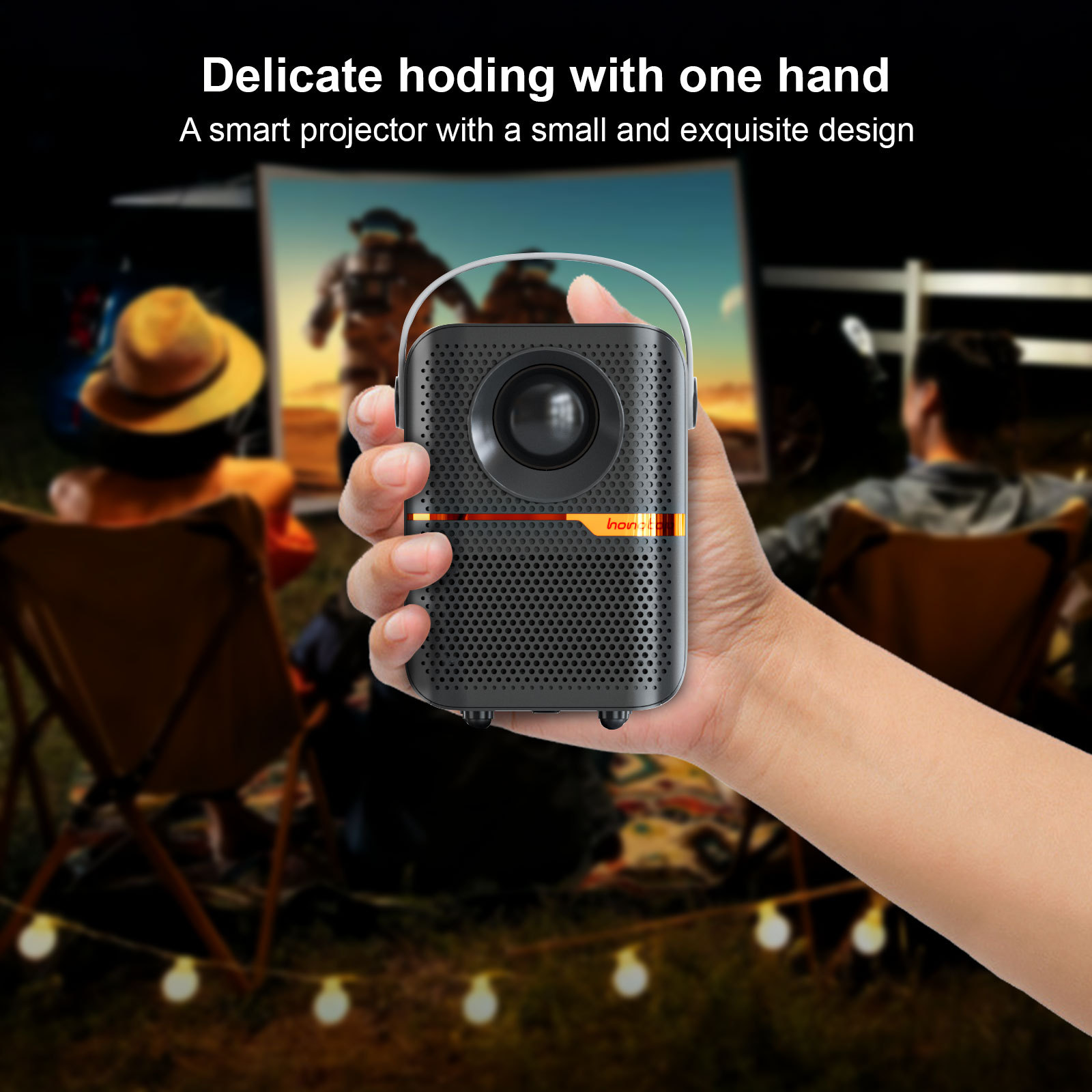 4K mobile film and television smart projector, mini portable projector, office projector, wall projection source factory details Picture