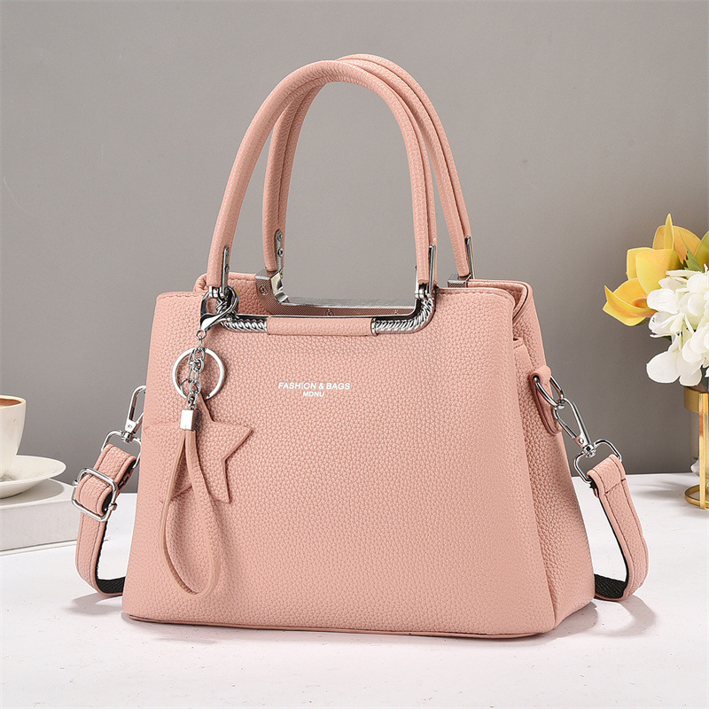 Ladies' quality single-shoulder bag, simple and versatile handbag, soft leather large-capacity commuter women's bag, cross-border bags details Picture