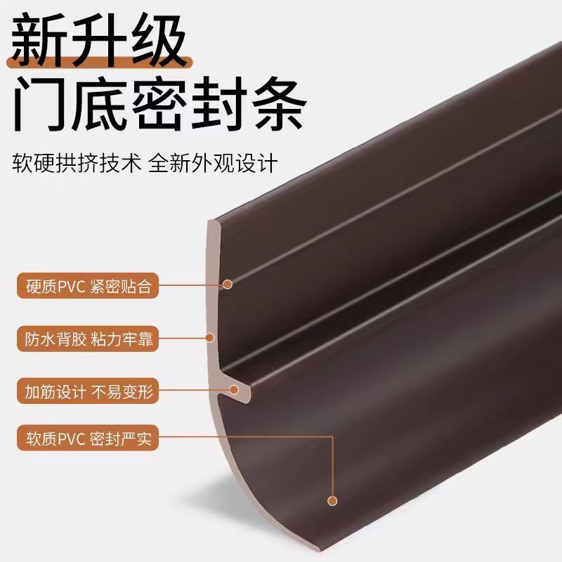 Self-adhesive soundproof door gap and bottom sealing strip, door gap baffle, glass door rubber strip, bedroom windproof wonder 824 details Picture