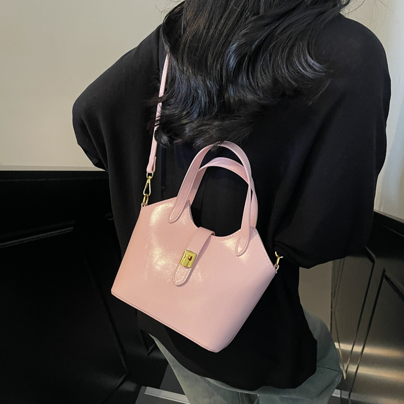 High-end commuter fashion hand-held bucket bag for women 2025 new style simple single-shoulder underarm bag crossbody bucket bag Specification drawing