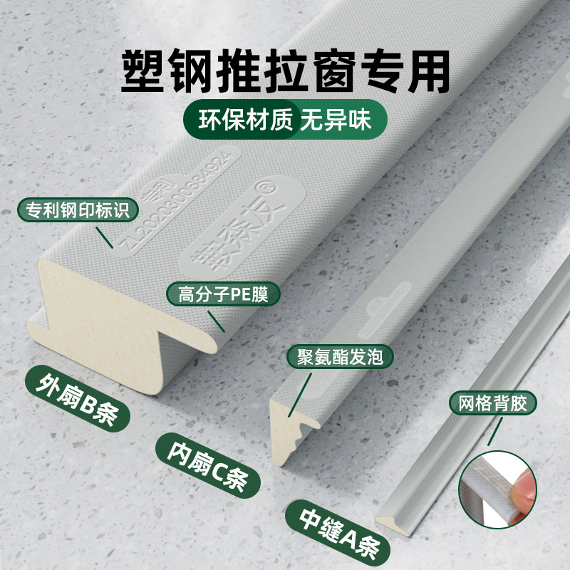 Ansenyou sliding window sealing strips, window sealing rubber strips, window gap plug strips, plastic steel window air leakage strips wholesale details Picture