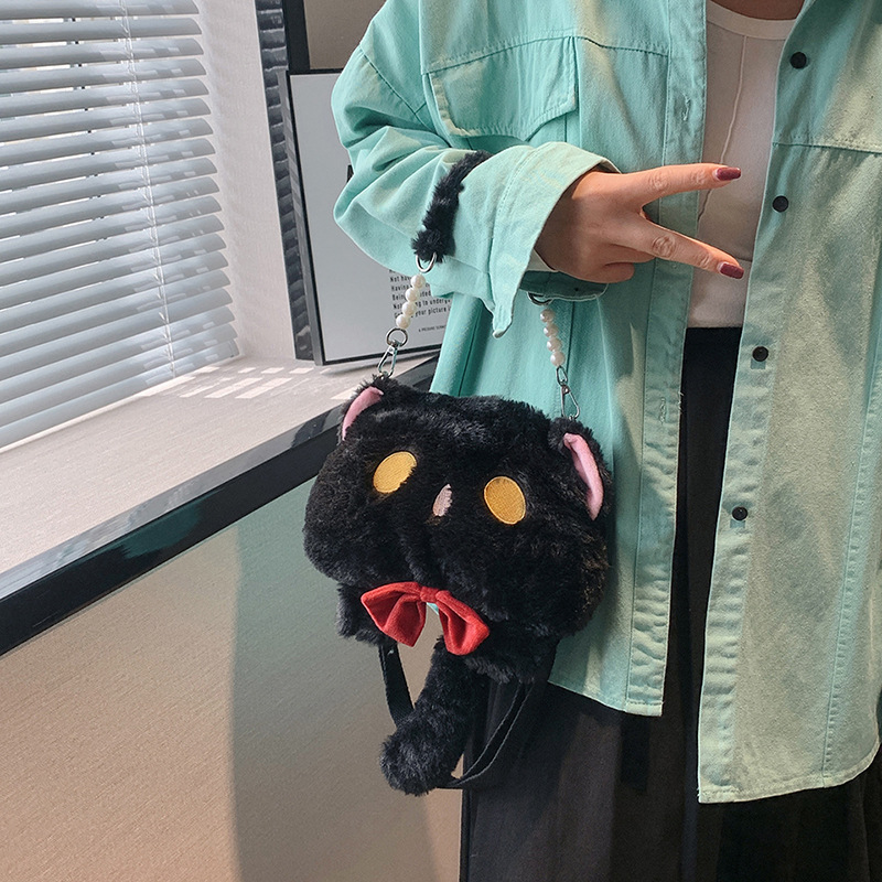 Plush bag 2023 Summer New Style Lolita crossbody Bag, Youyou Cat animal doll JK soft and cute handbag Application Scenario