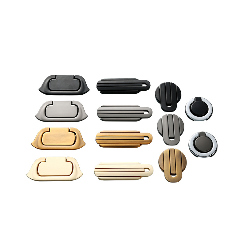 Factory direct sale of retro concealed drawer handles, bedside table handles, solid black concealed cabinet drawer handles Item Picture