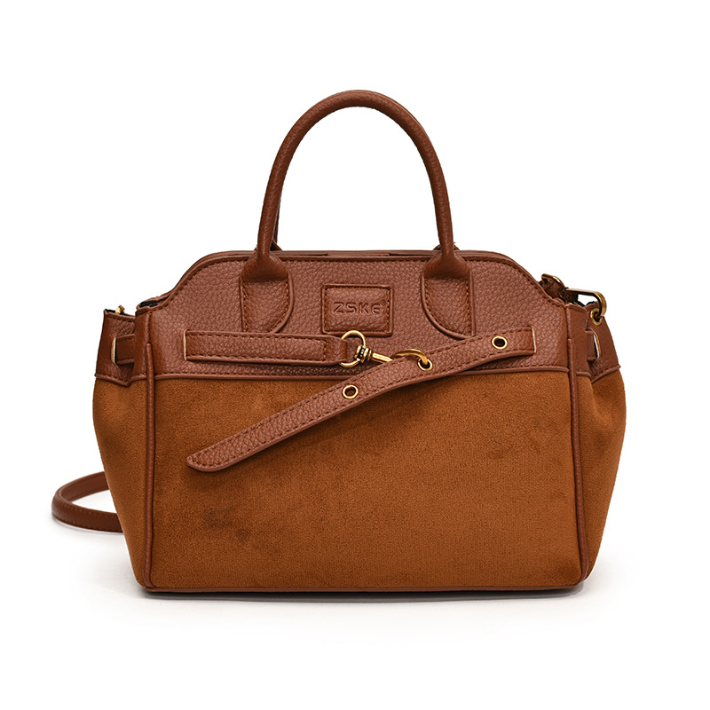 Retro matte hand-held Kelly bag for women, 2024 new style, trendy and fashionable single-shoulder bag, large capacity, high-end crossbody bag Item Picture
