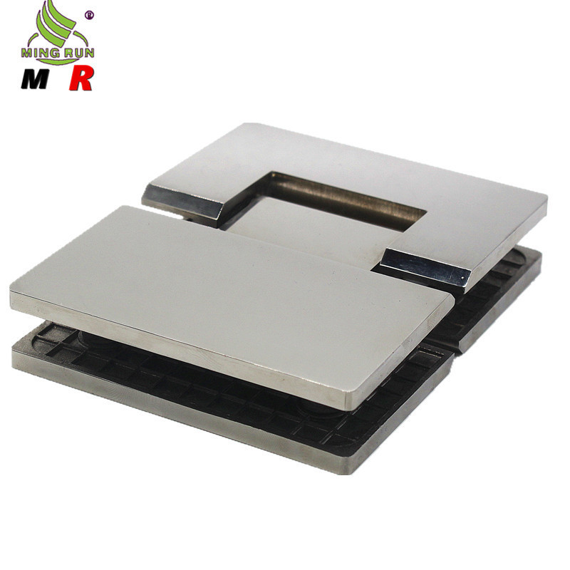 Stainless steel bathroom clamp, frameless shower room glass partition door clamp, thickened 180-degree precision cast glass door hinge Application Scenario