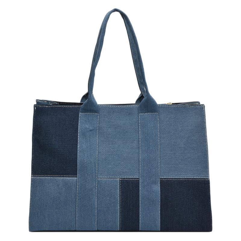 Large-capacity denim bag for women 2025 new niche single-shoulder underarm bag, trendy commuting tote bag Item Picture