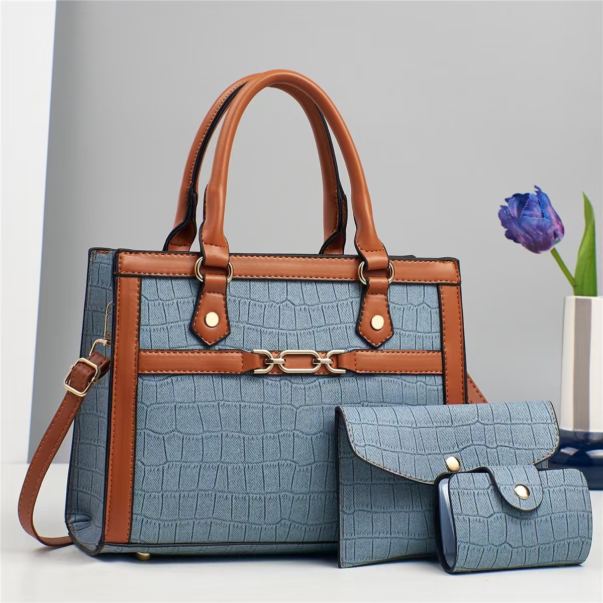 Cross-border foreign trade women's bag autumn and winter new style mother-and-child bag, large capacity, high-end feel crossbody bag, multi-color women's handbag details Picture