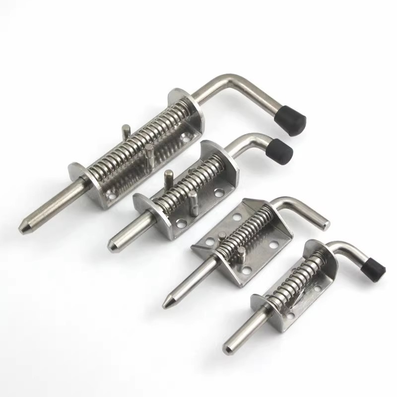 Heavy-duty galvanized iron spring latch for mechanical equipment cabinet doors, car and truck compartments, 10mm galvanized latch Item Picture