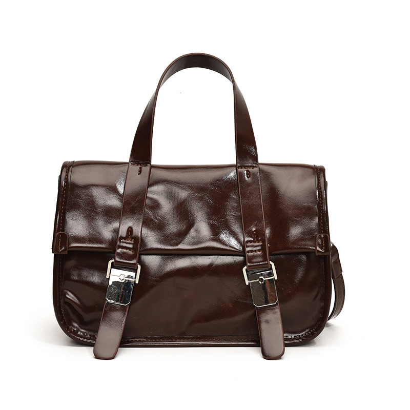 Large-capacity bag, retro and versatile for women, 2024 new casual and trendy single-shoulder crossbody bag, hand-carry commuter messenger bag Item Picture