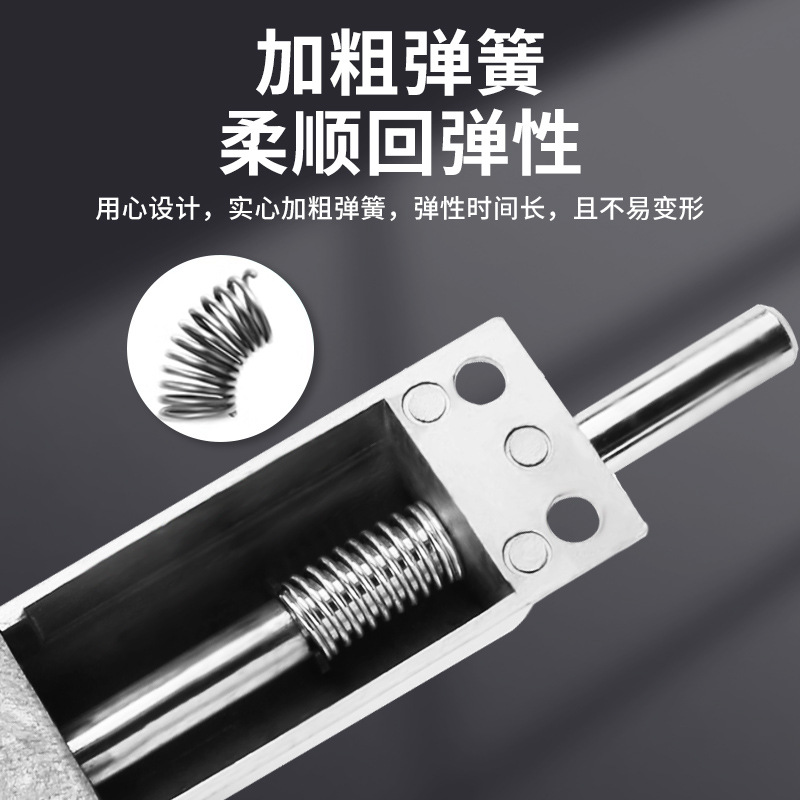 Stainless steel non-drilling automatic spring latch, foot pedal latch, revolving door, floor latch, window spring latch Specification drawing