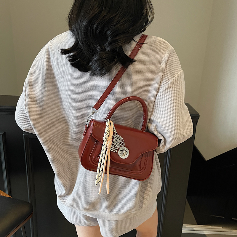 A new Korean high-end, niche and fashionable hand-held small square bag for women in 2025, trendy, stylish and versatile single-shoulder crossbody bag Specification drawing