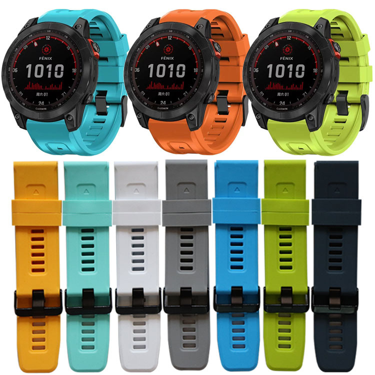 Quick-release silicone straps for Garmin fenix7 7X, fenix6 6X and fenix5 5X are in stock full figure