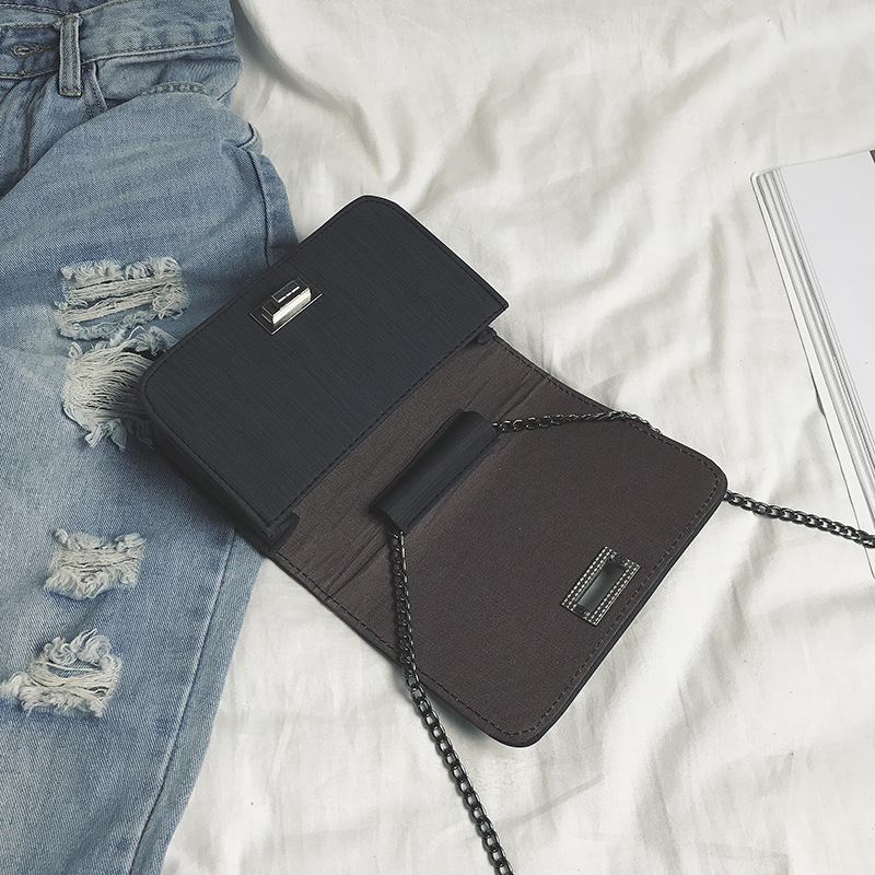 2021 Spring/Summer Trendy new Korean-style versatile small square bag, lockable single-shoulder crossbody women's bag Specification drawing