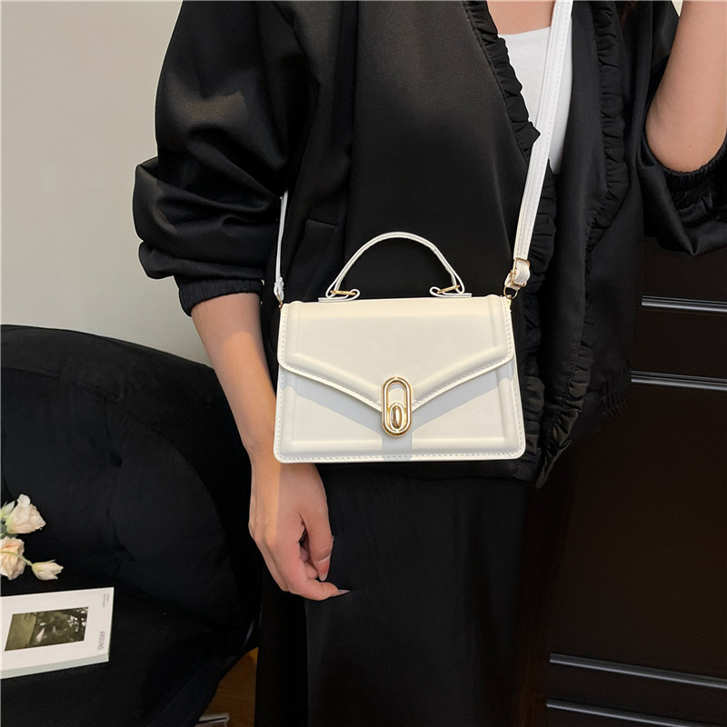 Cross-border 2025 Spring New Style fashionable and versatile solid color single-shoulder small square bag, stylish and high-quality single-shoulder crossbody bag Specification drawing