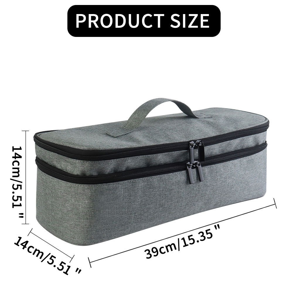 Amazon Double-layer Travel Convenient large-capacity simple one-piece Dyson hair dryer, curling iron and hair care storage bag Item Picture