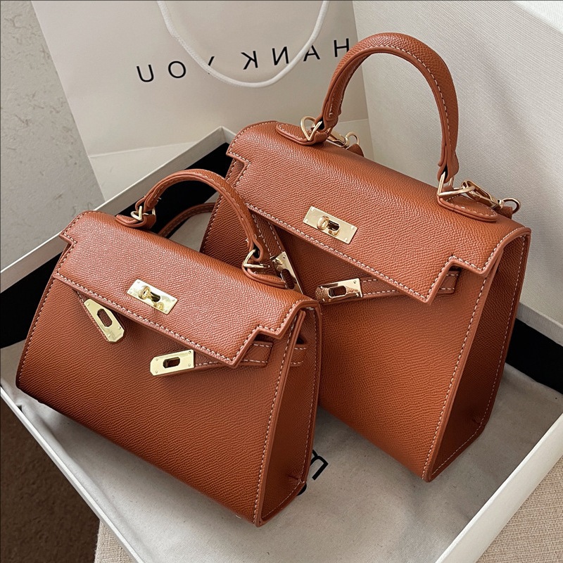 Cross-border new handbag, women's retro versatile Kelly bag, casual versatile shoulder bag, crossbody bag, small square bag full figure