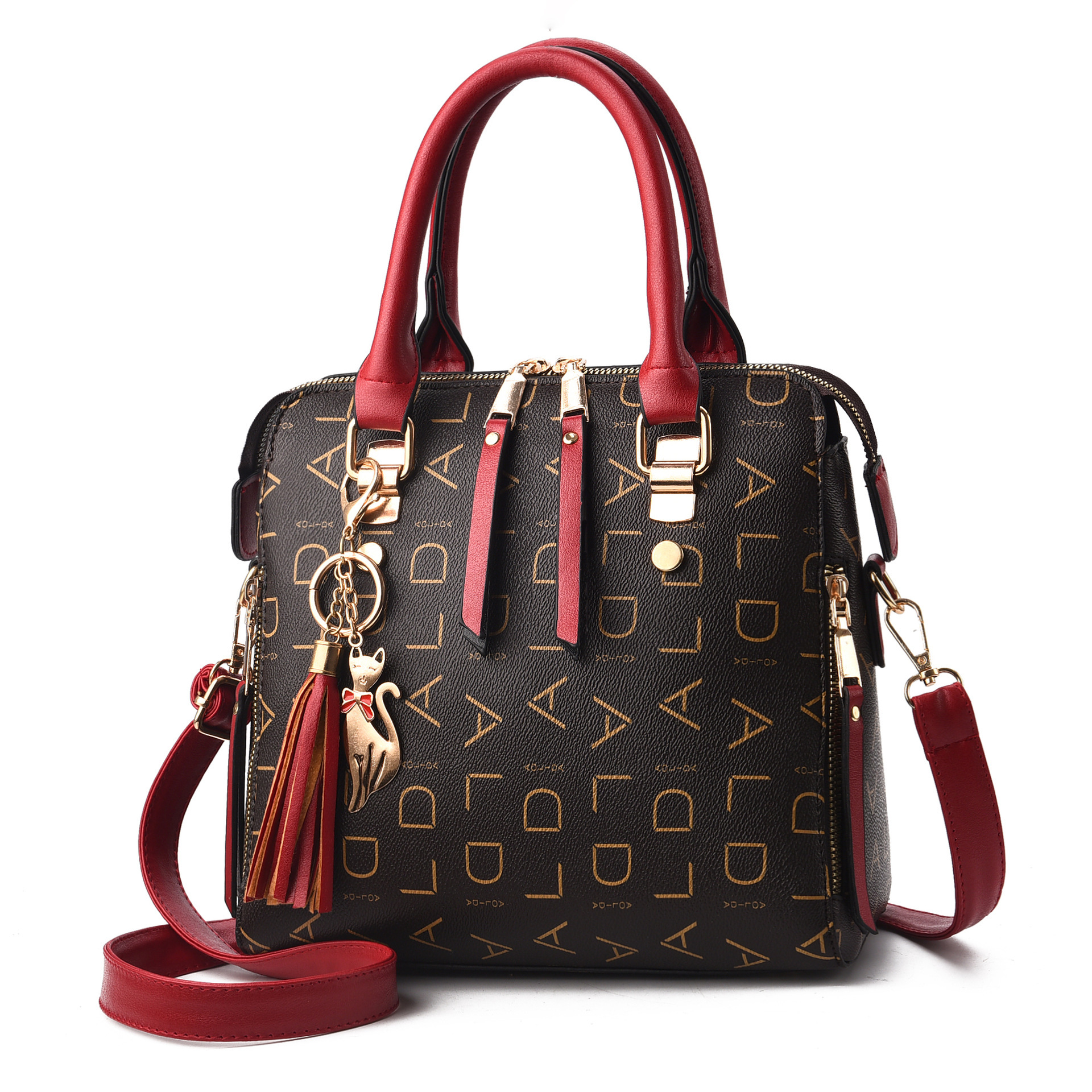 2022 European and American fashion large bags, foreign trade women's handbags, simple single-shoulder crossbody bags for mothers, consignment full figure