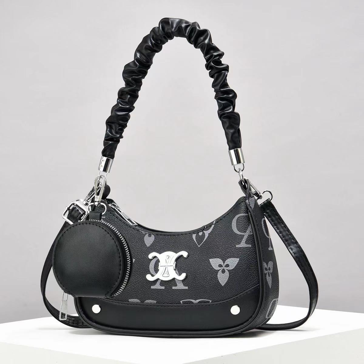 New patchwork mother-and-child bag with high appearance level, cross-border versatile single-shoulder bag, large capacity and trendy crossbody bag full figure
