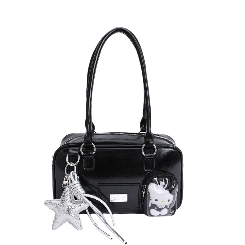 A niche Japanese pain bag with a large capacity underarm bag for women in 2025, a new Korean-style fashionable Boston bag for commuting, and a single-shoulder bag Item Picture