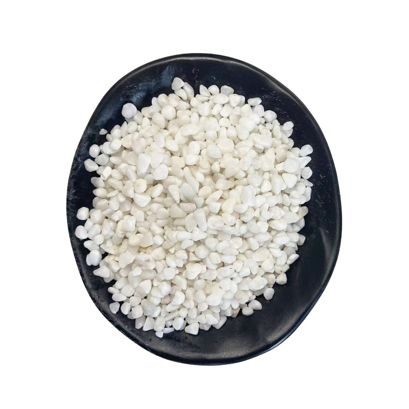 Factory wholesale white pebble paving, dry landscape landscaping, pebble garden and courtyard pavement decoration, white pebble landscaping Item Picture