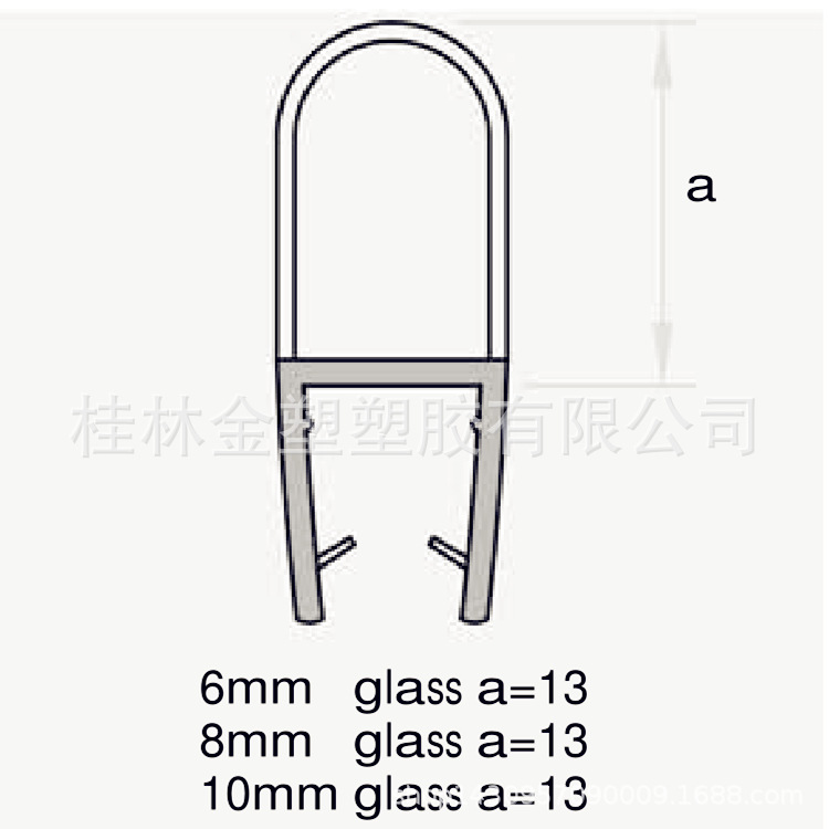 The manufacturer thickens the bathroom glass door with D-shaped semi-circular anti-collision strips, and the water barrier strips against the wall of the shower room with 0-degree waterproof sealant full figure