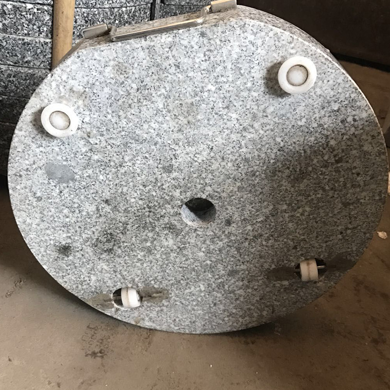 40KG round with wheels and handles, marble base Specification drawing