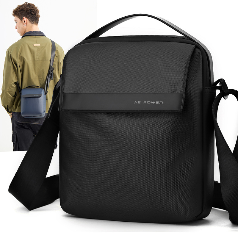 WEPOWER men's new crossbody bag: Men's fashionable single-shoulder bag, vertical small square bag, trendy and casual crossbody bag full figure