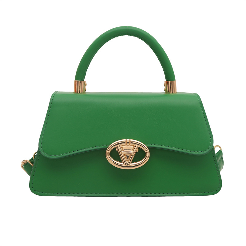 A simple and fashionable 2025 spring women's commuting bag in a solid color, single-shoulder, crossbody and hand-carry small square bag Item Picture