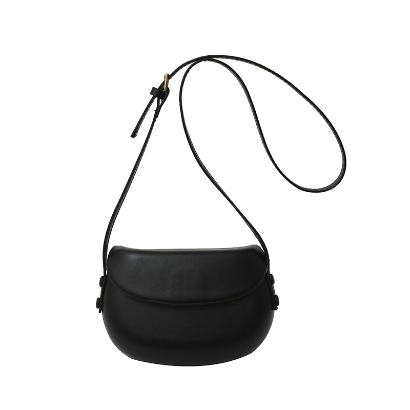 2024 New summer candy-colored pressed shell bag, casual and versatile saddle bag, fashionable ladies' solid color single-shoulder crossbody bag Item Picture