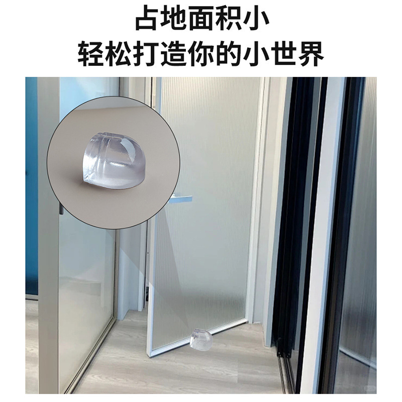 Cross-border bestseller, no need for drilling, flat head, transparent bottom, adhesive door stop, door collision, silicone silent door stop, anti-collision Application Scenario