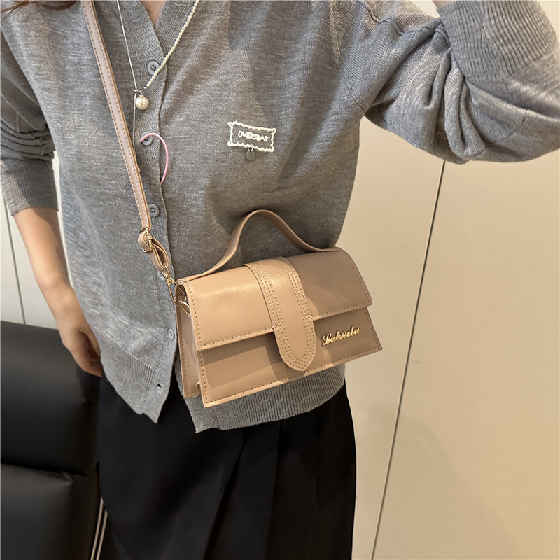 This is a new, niche and trendy handbag for women in the summer of 2025. It is a solid color, fashionable and high-quality single-shoulder small square bag Specification drawing