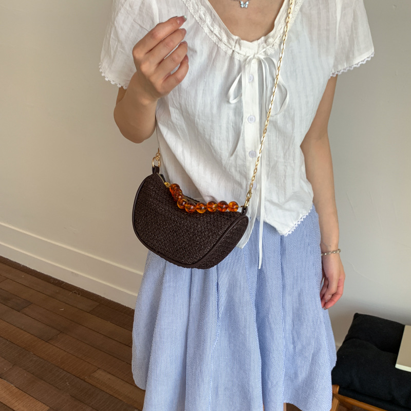 Commuting Dumpling Bag 2025 New style woven handbag versatile new style woven crossbody bag trendy Specification drawing